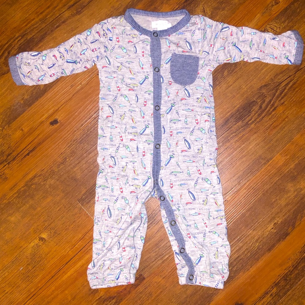 Mud Pie Fishing Pajamas 0-3 months 🎣💙